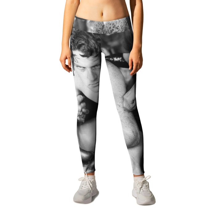 Boxer in corner with trainers Leggings