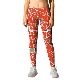 Seville city map classic Leggings
