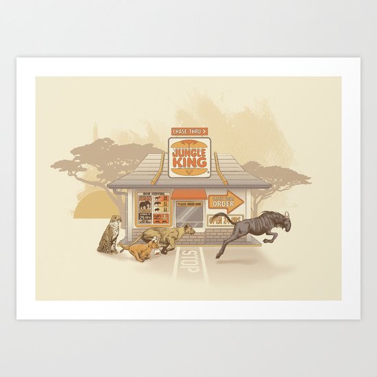 Fast Food (Jungle King) Art Print