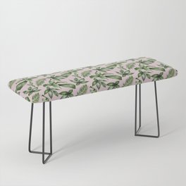 Tropical Rain Forest Leaves Pattern Bench