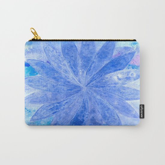 ABSTRACT BLUE DAISY Carry-All Pouch