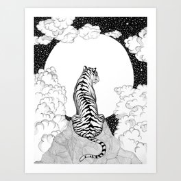 Tiger Moon Art Print