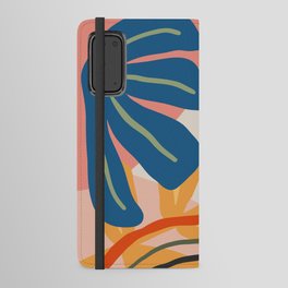 Flower Market Madrid, Abstract Retro Floral Print Android Wallet Case