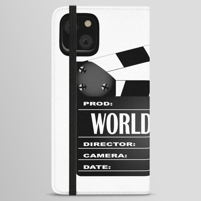 World Cinema Movie Clapperboard iPhone Wallet Case