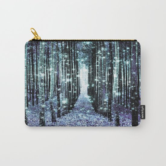 Magical Forest Lavender Aqua/Teal Carry-All Pouch