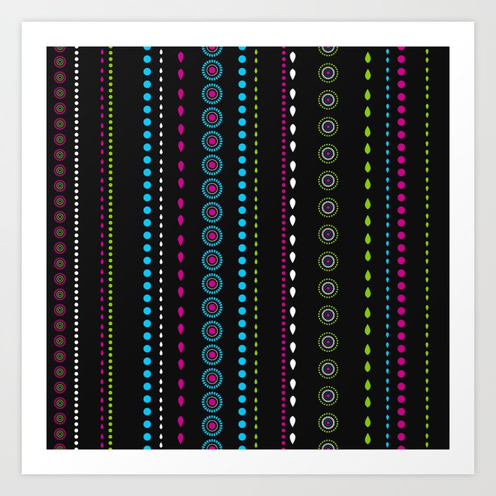 African Beads (Watermelon) Art Print by Kara Peters | Society6