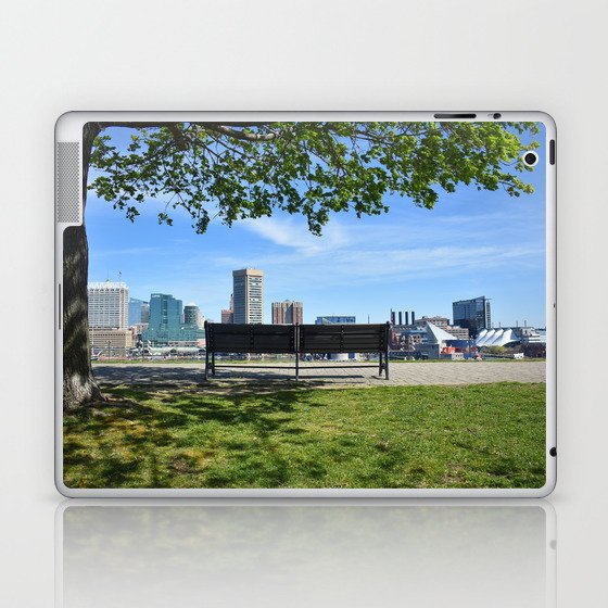 Bench in Federal Hill Park - Baltimore, MD Laptop & iPad Skin