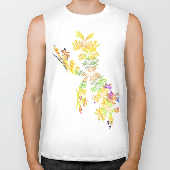 yellow butterfly Biker Tank