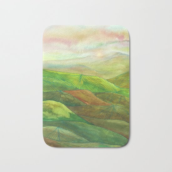 Lines in the mountains XVI Bath Mat