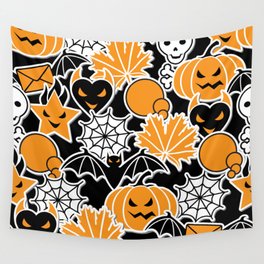 Halloween Pattern Wall Tapestry