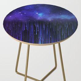 Purple Galaxy Shooting Stars Side Table