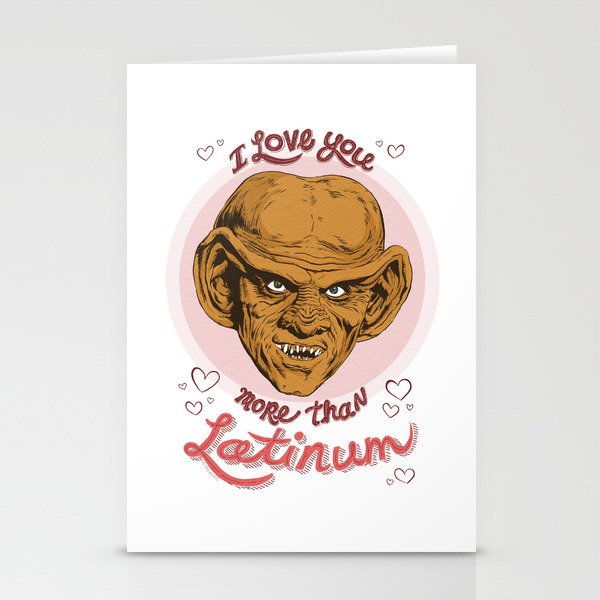 I Love You More Than Latinum Stationery Cards