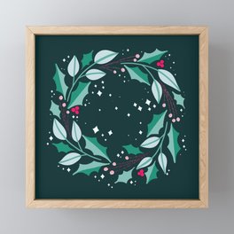 Christmas Time Wreath Framed Mini Art Print