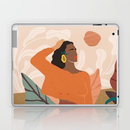 Bohemian Black Woman Laptop Skin