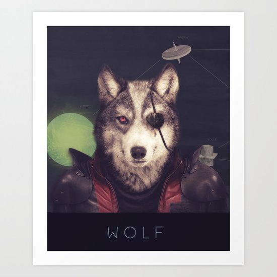 Star Team - Wolf Art Print