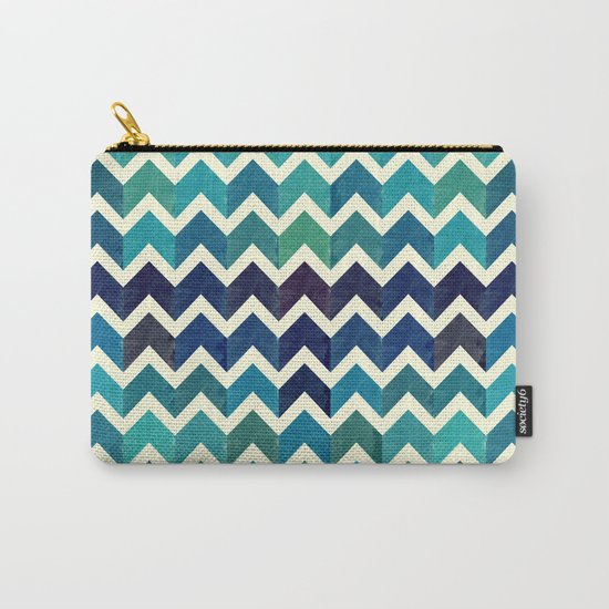 Colorful Chevron Pattern V Carry-All Pouch