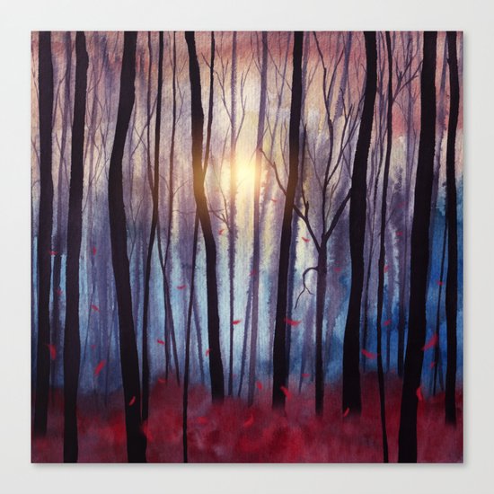 Red Feather Dance Canvas Print