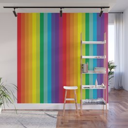 Rainbow Stripes Wall Mural