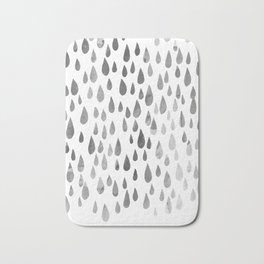 Pluviophile Rain Love Bath Mat | Minimalist, Watercolor, Waterdrops, Typography, Pluviophile, Love, Water, Peaceofmind, Inspirationalquite, Moderntypography 