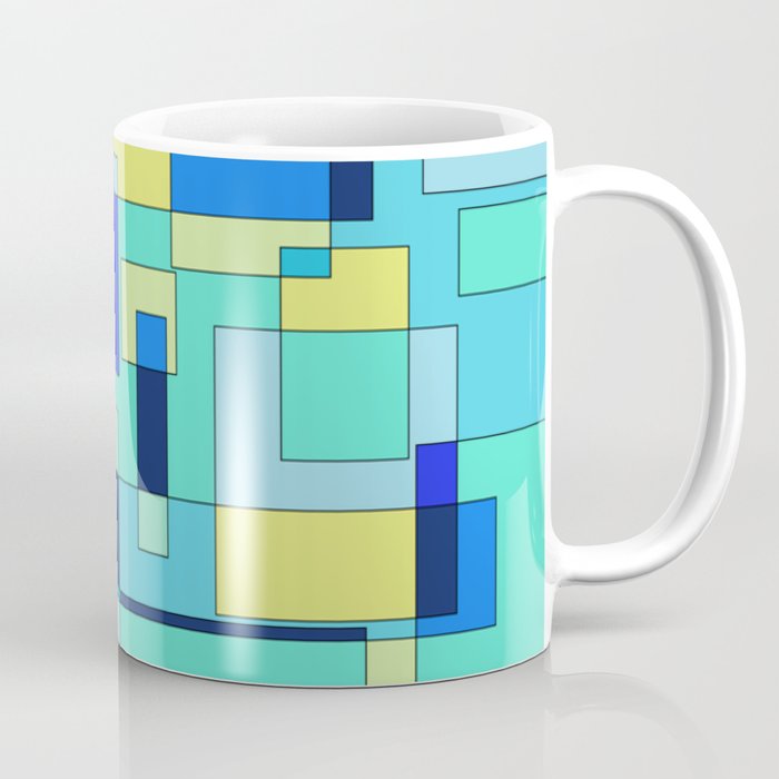 Digital geometric design 3 Coffee Mug
