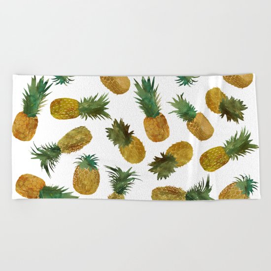 Pineapple Pattern Beach Towel