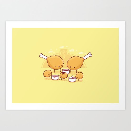 Chicken nuggets Art Print
