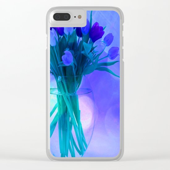 A Blue Bloom for Spring Clear iPhone Case