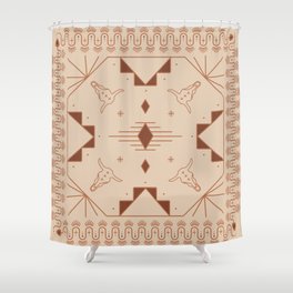 Lost Desert Tile - Adobe Shower Curtain