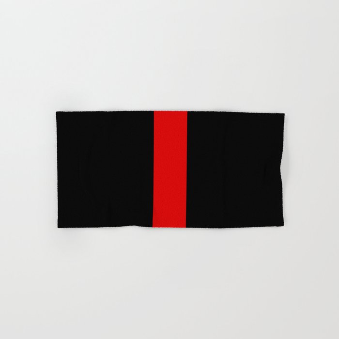 Letter I (Red & Black) Hand & Bath Towel