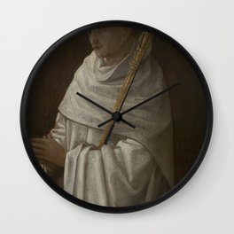 Jehan Bellegambe - Saint Bernard; Virgin and Child Wall Clock | Vintage, Wallart, Decor, Illustration, Poster, Old, Painting, Artprint 