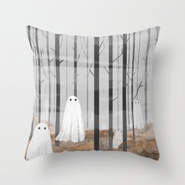 The Woods are full of Ghosts Throw Pillow