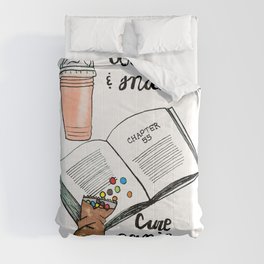 Books & snacks cure panic attacks Comforter