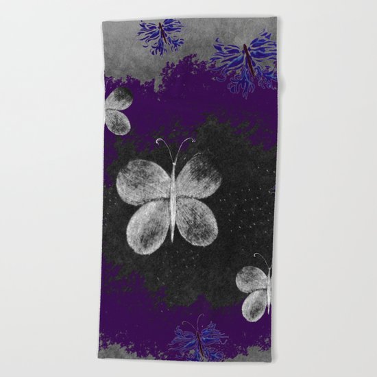 Fluttering Butterflies Beach Towel