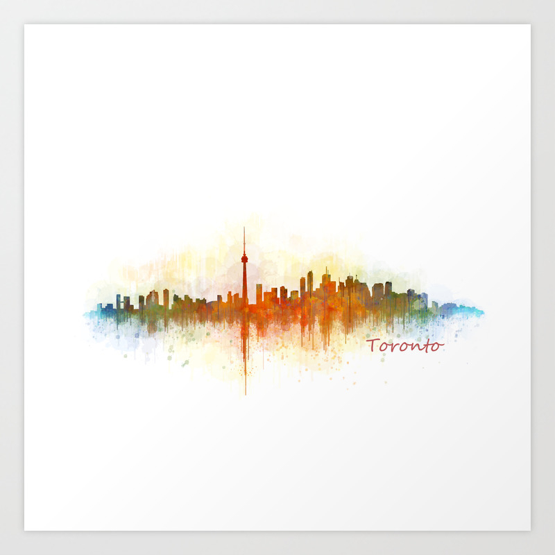 Toronto Canada City Skyline Hq V03 Art Print By Hqphoto Society6