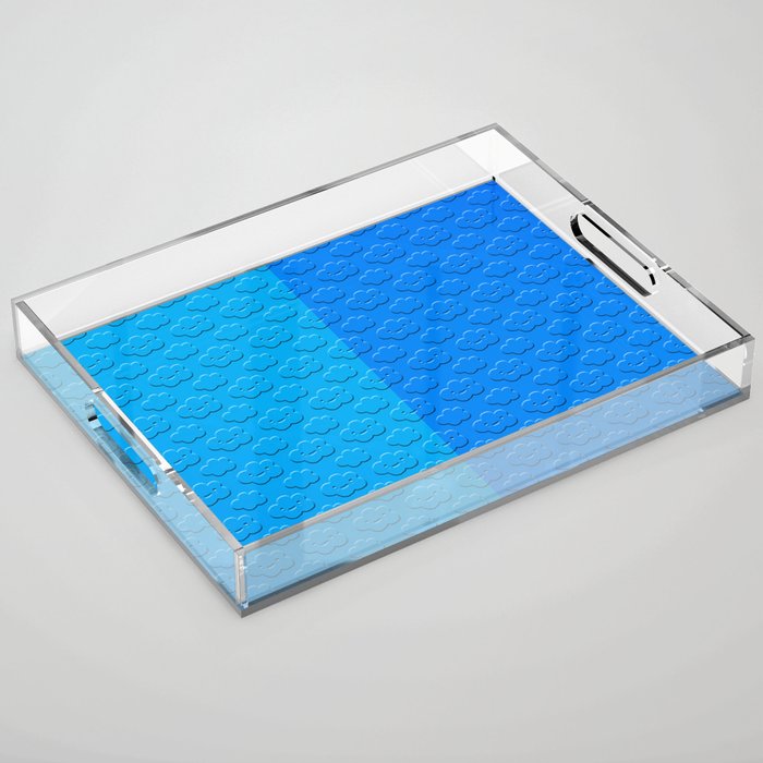 Blue Smile of the Sky Texture Collection Acrylic Tray