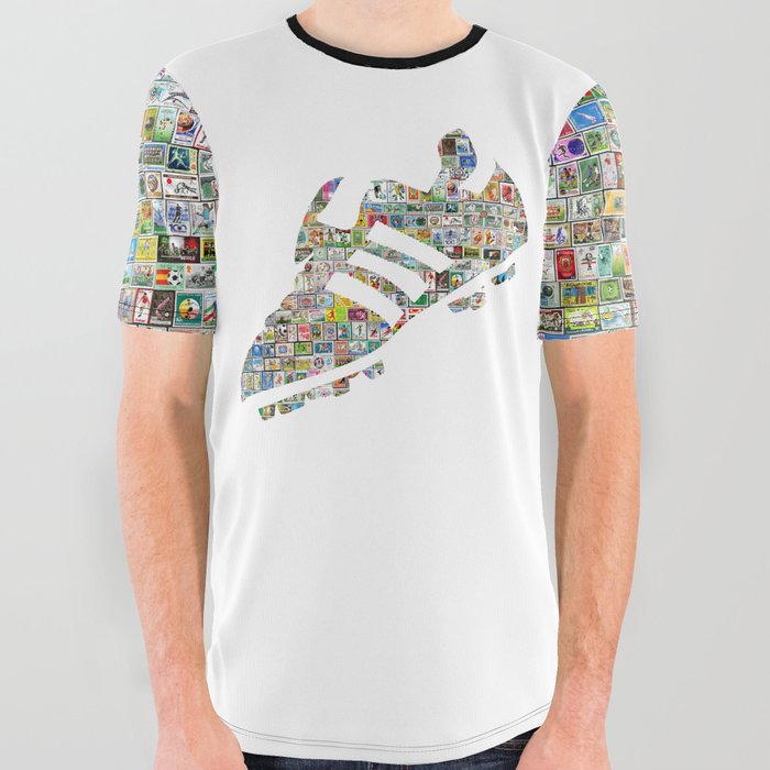 Philately Copa Mundial Soccer Cleats All Over Graphic Tee