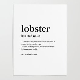 Lobster Definition Poster