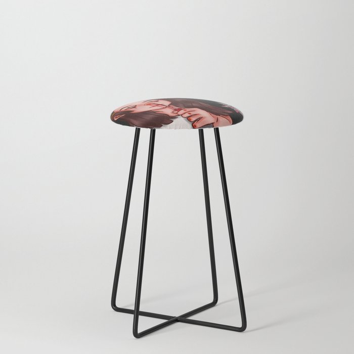 Glossed Over (Black ver). Counter Stool