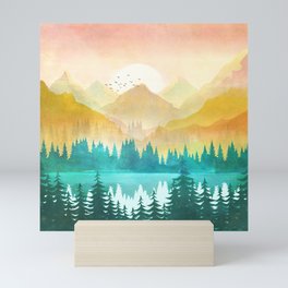 Summer Mountain Sunrise Mini Art Print