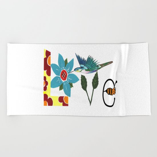 L Is For Love Beach Towel