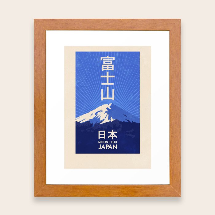 Japan Mount Fuji Framed Art Print By Ruiricardo Society6