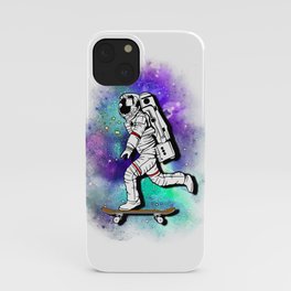 Space Skating Astronaut Skateboard Skater tee t-shirt iPhone Case