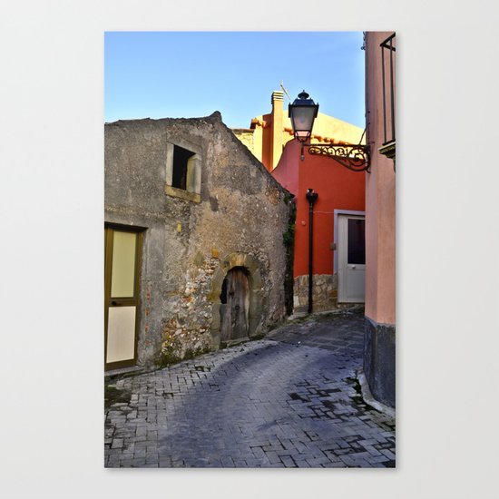 Medieval village of Sicily Canvas Print