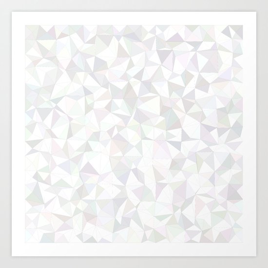 White triangle mosaic Art Print