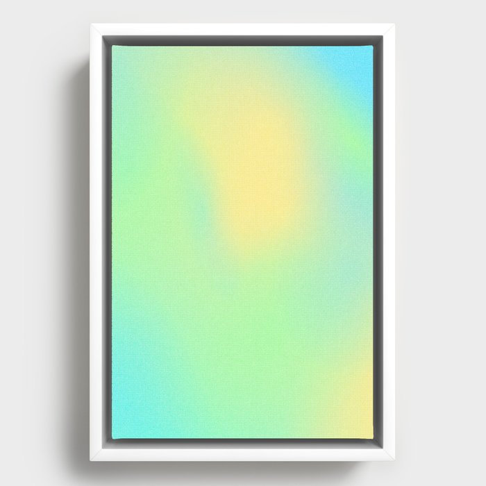 AURA | Amor Fati | Calm Positive Energy | Pastel Gradient Art Framed Canvas