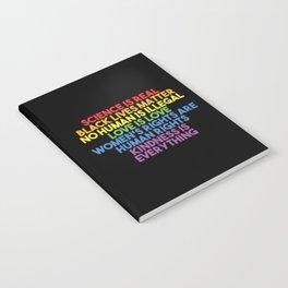 Science Is Real Black Lives Matter Equality Facts Notebook