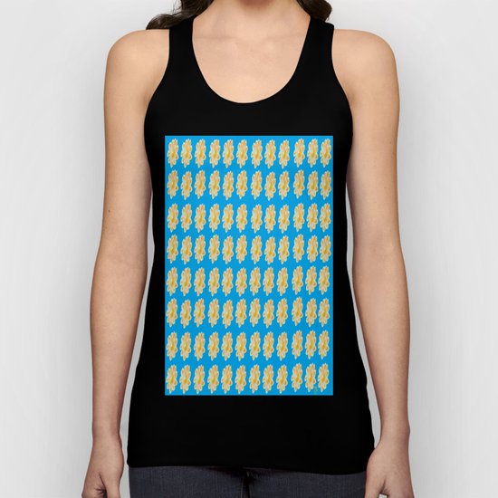 Golden Daisy Swimming in Blue Unisex Tank Top