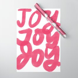 JOYFUL HEART Joy Joy Joy Red Wrapping Paper