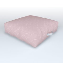 Luxury Rose Gold Pink Fine Mermaid Scales Rose & Gold Outdoor Floor Cushion