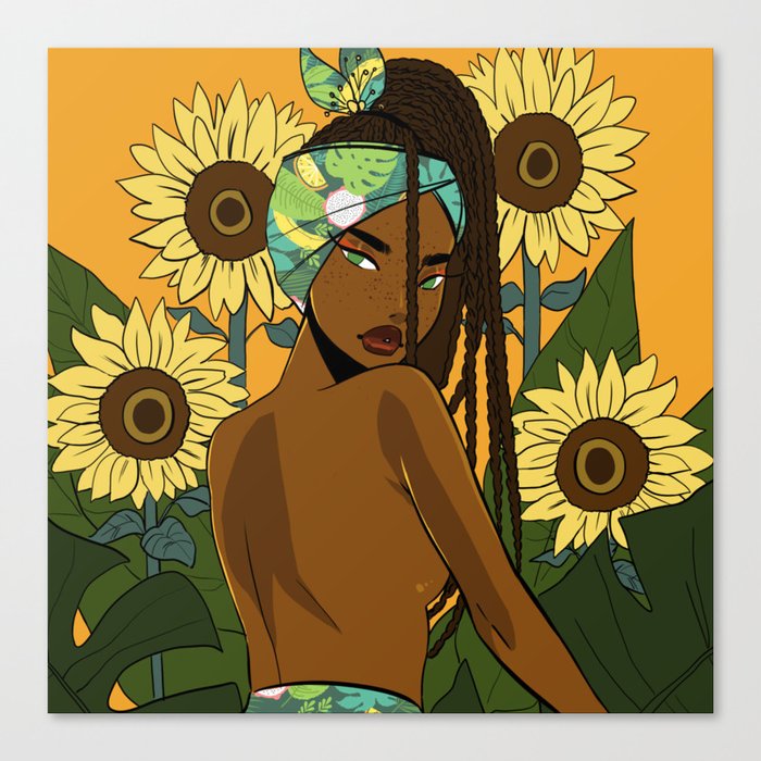 Sunflower Goddess Canvas Print